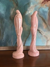 Vintage MCM Royal Haeger Lovers Embracing 20” Tall Statue Figurine X2