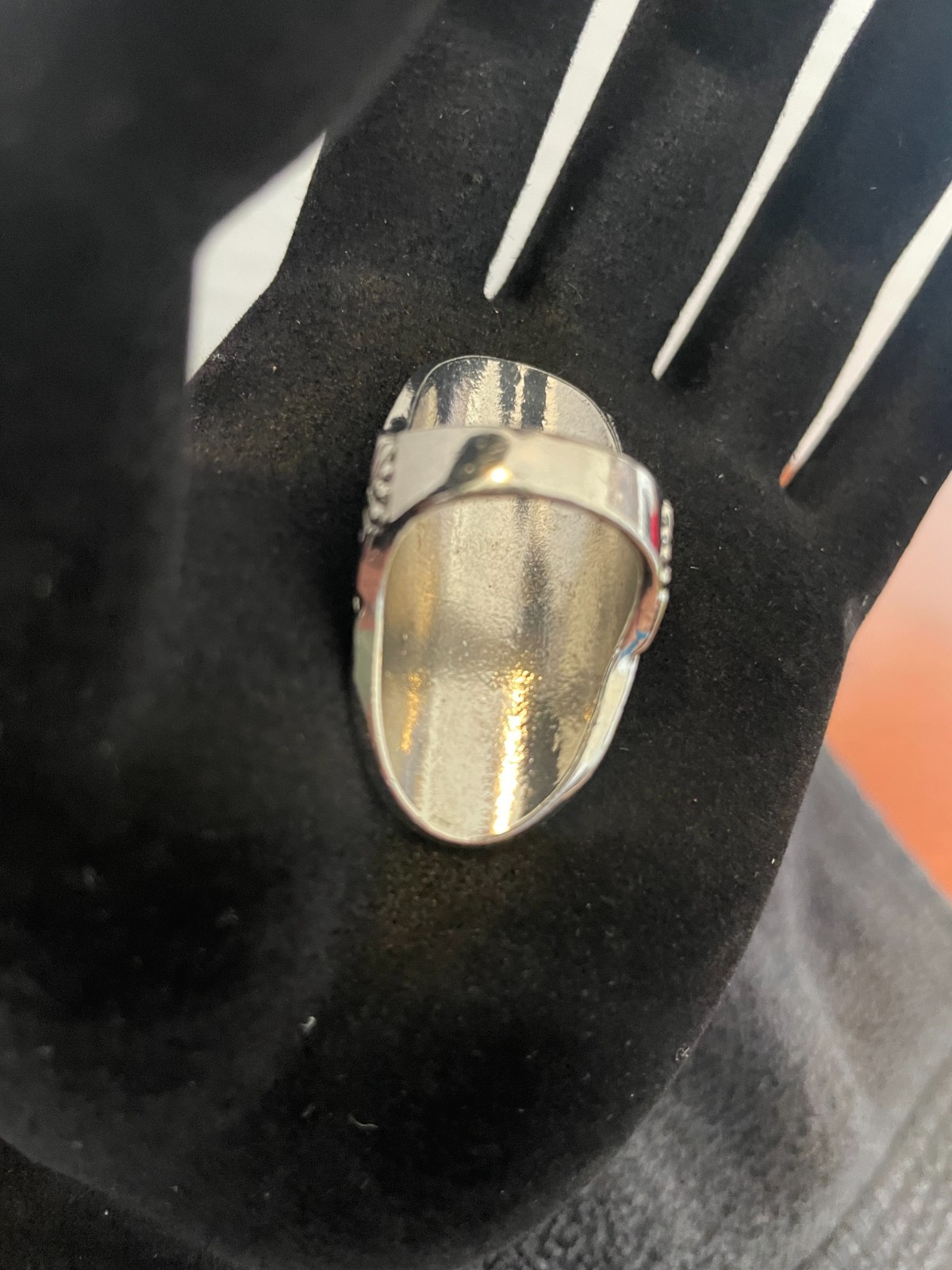 Silver colored ring mandala ring - image 6