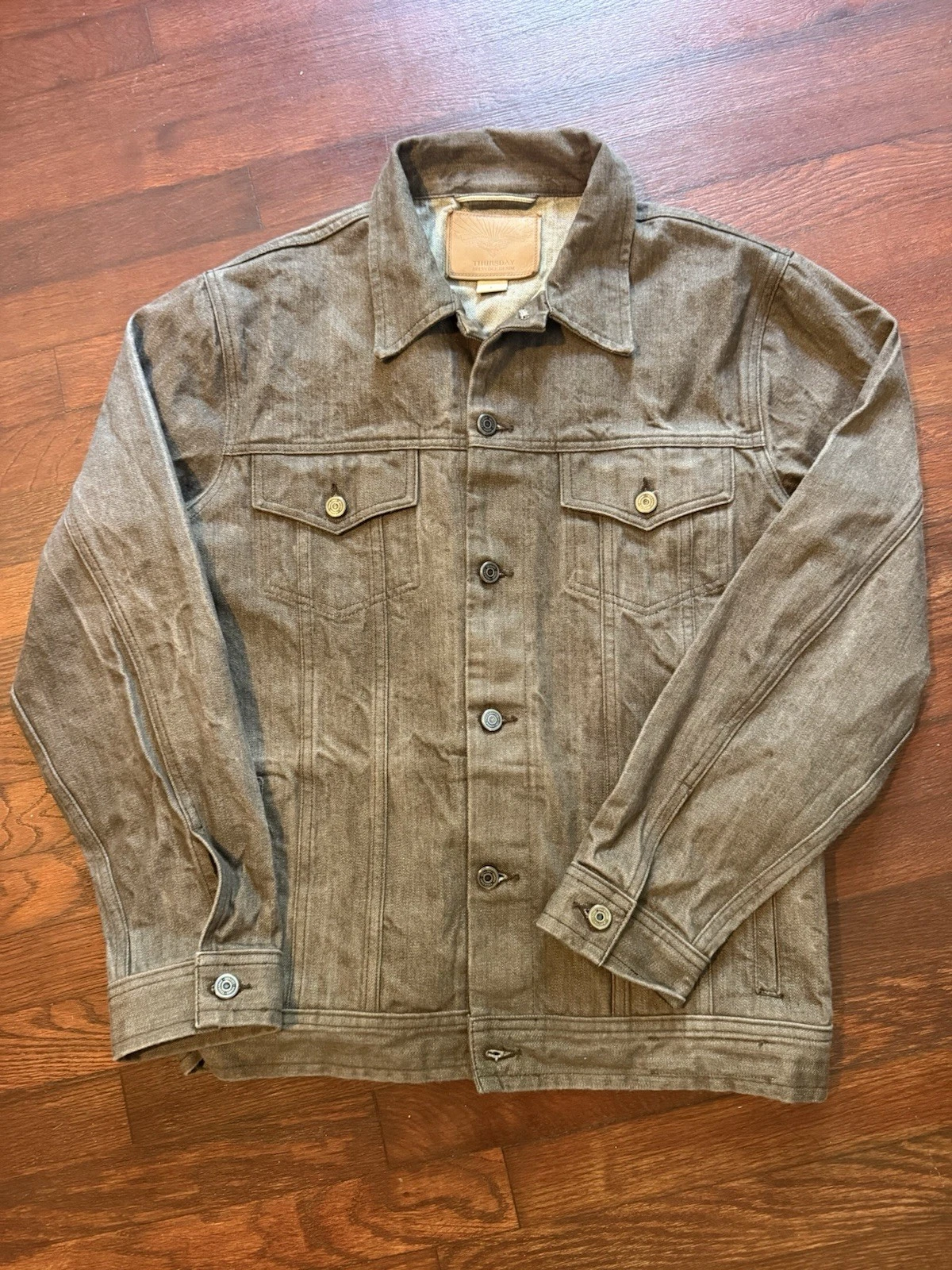 Thursday Boot Salvage, Canyon Denim Trucker Jacket Never Worn Size Large ￼