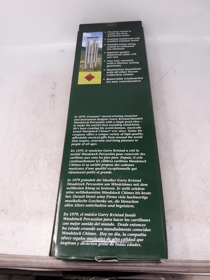 Woodstock Chimes Chimes of the Eclipse Silver 40" Ten Tube Wind Chime  - Image 4 of 4