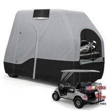 Waterproof Golf Cart Cover for Most Brand Fit for 4 Passenger Cart Gray/Black