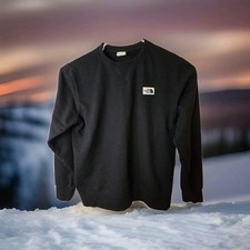 THE NORTH FACE Heritage Patch Crew Neck Long Sleeve Sweatshirt Black Men's Large