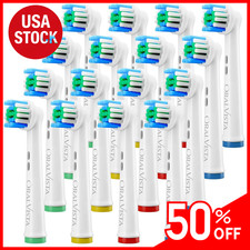 Electric Toothbrush Replacement Heads Compatible with Oral-B Braun   16 Pack