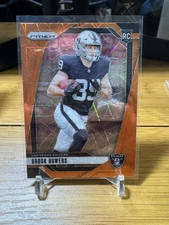 2024 Prize Brock Bowers Las Vegas Raiders #315 Orange Lazer RC