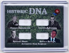 Eisenhower Johnson Nixon Reagan 2022 Historic Autographs DNA Hair Card /68