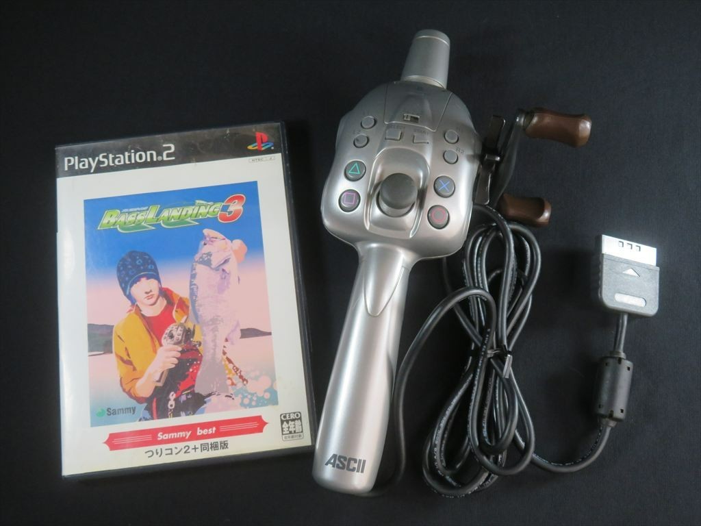 ps tsuricon 2 manette de pêche sony ps1 ps2 jeu japonais ASCII bass landing 3 jp