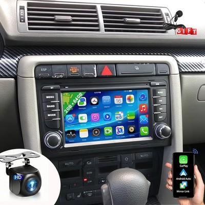 Für Audi A4 2000-2009 Carplay Android 15 Autoradio GPS Navi Stereo BT +KAM 64GB