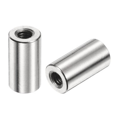 12Pcs Round Connector Nuts, M4x15x8mm Coupling Nut Sleeve Rod Bar Stud Nut