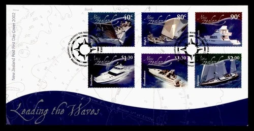 DR WHO 2002 NEW ZEALAND FDC SHIP COMBO $2 M72246
