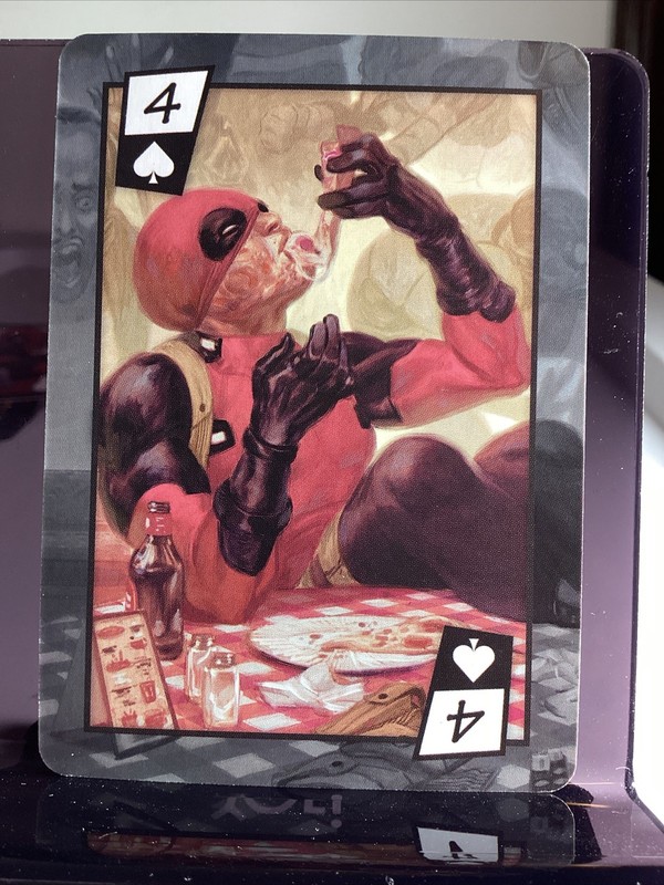 Marvel Deadpool playing card  by Aquarius 4 Of Spades