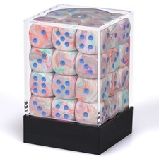 Chessex 12Mm Festive Pop Art Blue Dice Set D6 Six Sided 36 Gaming
