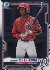 2021 Topps Bowman Washington Nationals Jeremy De La Rosa Base Chrome Prospects