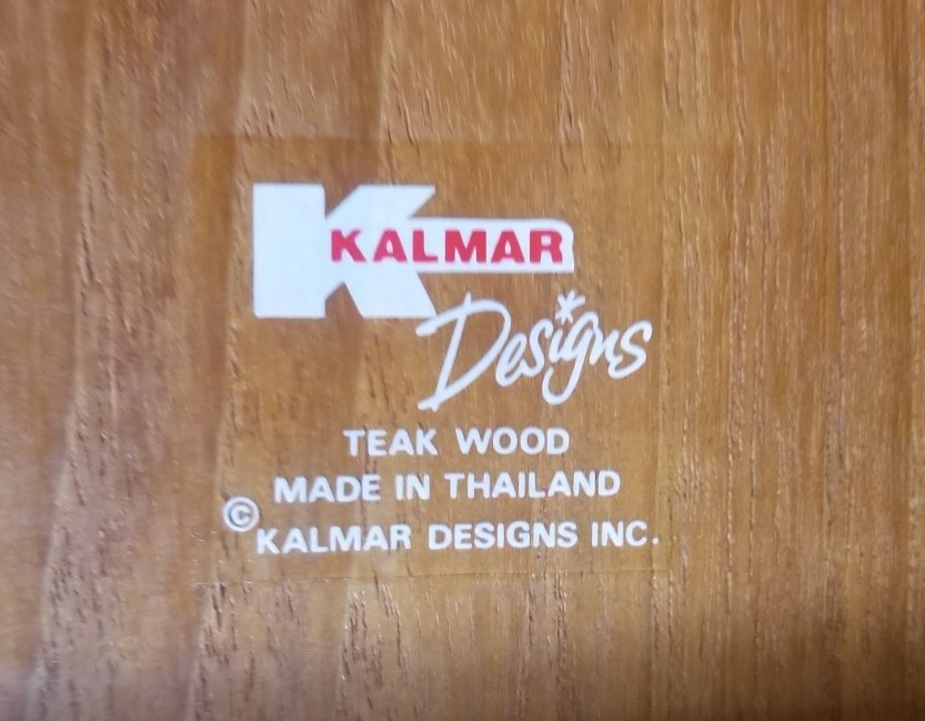 Vintage MCM Kalmar Designs Teak Wood Roll-Top CD Floppy Disk Holder Tambour BoX