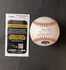 Denny McLain Signed MLB Rawlings Baseball JSA Auto! Detroit Tigers "68 AL MVP"