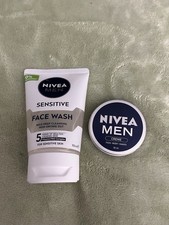 Nivea, Men, Sensitive Face Wash, 100ml And Nivea Mens Cr�me 30ml