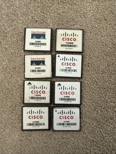 Lot of 8 CISCO CF COMPACT Flash Card 1x32Mb, 3x128Mb, 1x256Mb, 3x64Mb