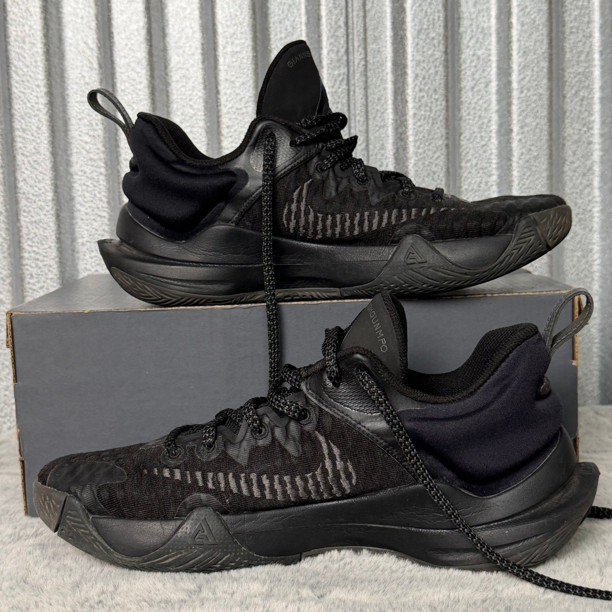 Nike Giannis Antetokounmpo Basketball Shoes Mens Size 8 Black