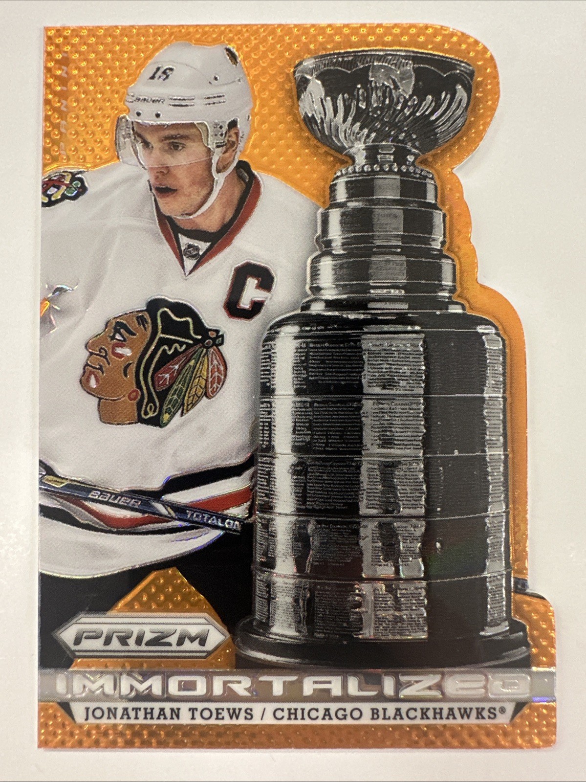 2013-14 Panini Immortalized Jonathan Toews #I-3 Orange Prizm /50 Blackhawks