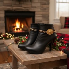 Women 2PCS Gold Metal Boot Chain Shoe Anklet Texas Long Horn Bull Charm Cowgirls