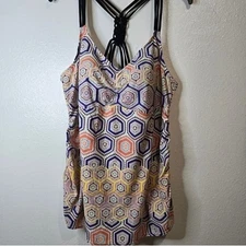 PURE ENERGY TANKINI SWIM TOP MULTI COLOR DESIGN SIZE 20
