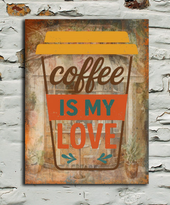 Coffee Is My Love Vintage Style Retro Blechschild Plakette Bar Cafe Shop Kneipe