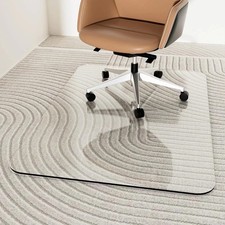 Tempered Glass Chair Mat 48" x 32",1/5" Thick for Office Desk,Rolling Chair Mat