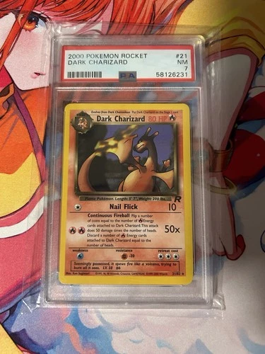 Pokémon Dark Charizard TCG Holo Rare Card 21/82 PSA 7 Non-Holo