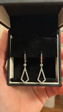 Kite Shaped Natural 1 carat Diamond Earrings - Brand new, never worn