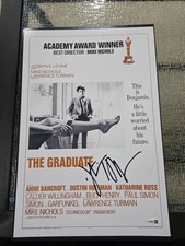 DUSTIN HOFFMAN SIGNED 'THE GRADUATE' 12x18 MOVIE POSTER  COA JSA