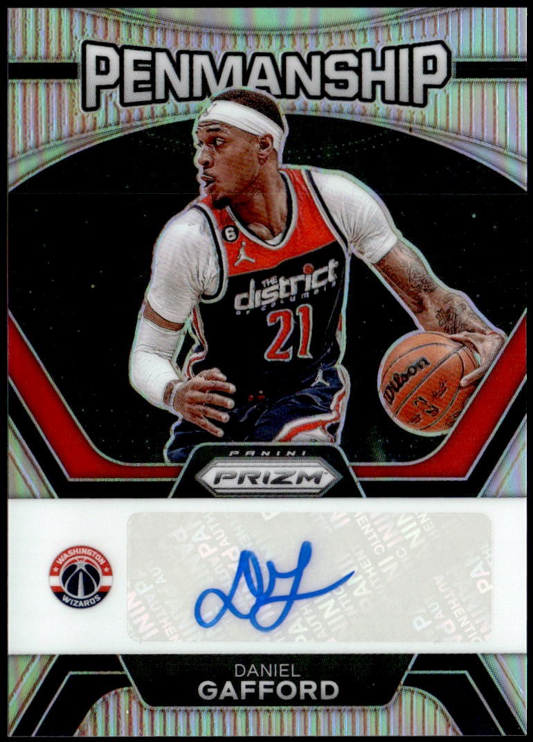 2023-24 Panini Prizm #PNM-GAF Daniel Gafford Penmanship Prizm Silver Auto