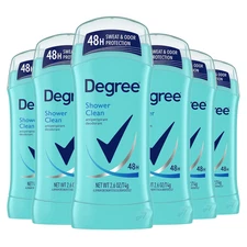 Degree Advanced Antiperspirant Deodorant Shower Clean, 2.60 Ounce (Pack of 6)
