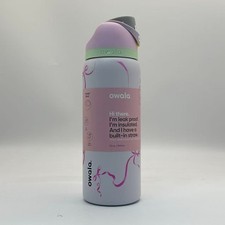32oz Owala FreeSip Pink Bow Water Bottle Sport Mug - New