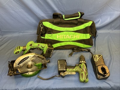 Hitachi C 14DMR Circular Saw & DS 14DVF3 Drill & Charger 14.4 & Battery with Bag