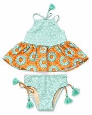 Cabana Life Flounce Tankini Girls NWT UPF 50 Size 2T  T.S. Album Colors