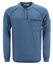 VATRENUS FR Henley Shirt 5.5oz 100 Cotton Flame Resistant Long Sleeve HRC1