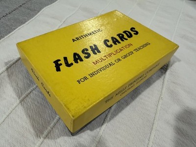Vintage Arithmetic flash cards multipication