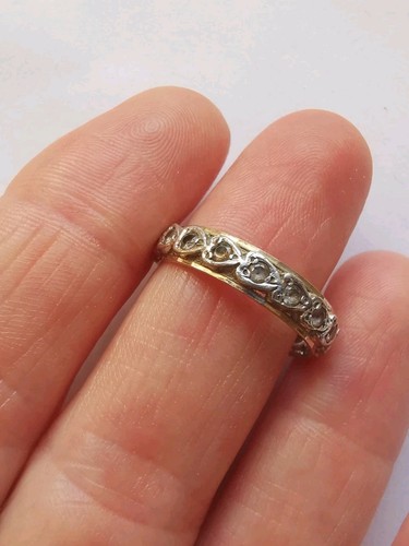 Vintage 9ct Gold And Sterling Silver Spinel Ring, Size P. R9L
