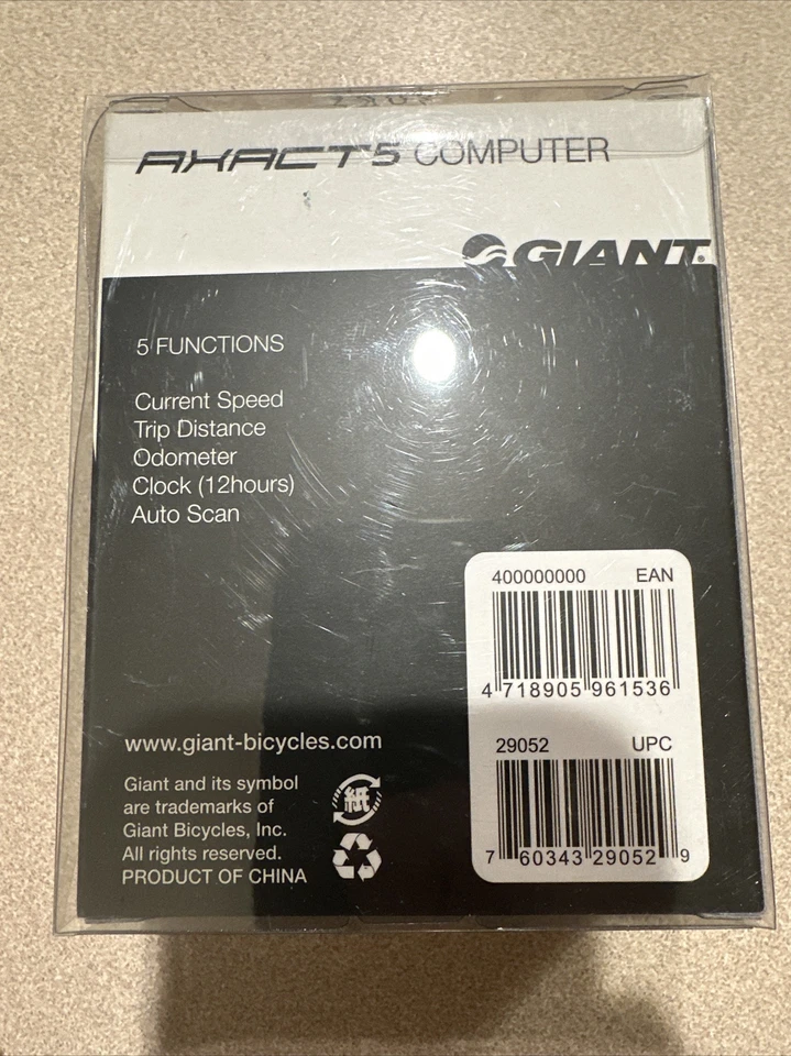 Giant Brand Axact 5  Cycle Computer Speed, Trip Distance, Odometer, Clock, Wired - Image 2 of 4