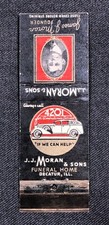 J.J. Moran Funeral Home Decatur IL Matchbook Cover Advertising Ephemera Paper