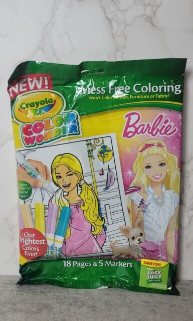 Discontinued Crayola Color Wonder BARBIE Activity Kit 18 Pages 5 Markers Set Discontinued Crayola Color Wonder BARBIE Activity Kit 18 Pages 5 Markers Set