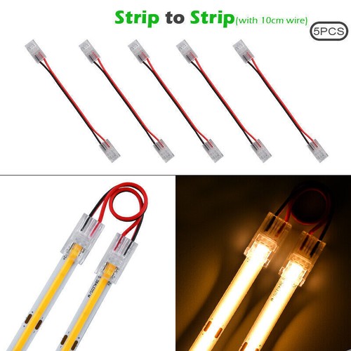 5Pcs 8mm 10mm 2pin Cob Led Strip Connector Extension Wire Terminal Connectors - Picture 9 of 18