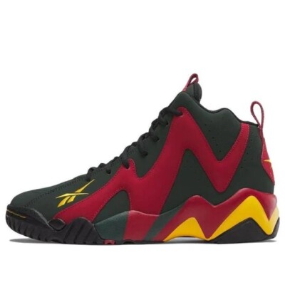 Men Reebok Hurrikaze II Basketball Shoes Green Yellow Red