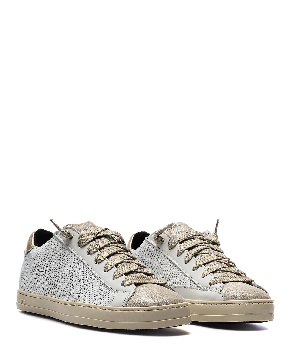Women s Shoes Sneakers P448 John W Rafia White