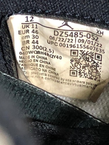 Nike Air Jordan 1 Retro High Men Size 12 DZ5485 052 Grey Muslin Black White Shoe - Picture 7 of 7