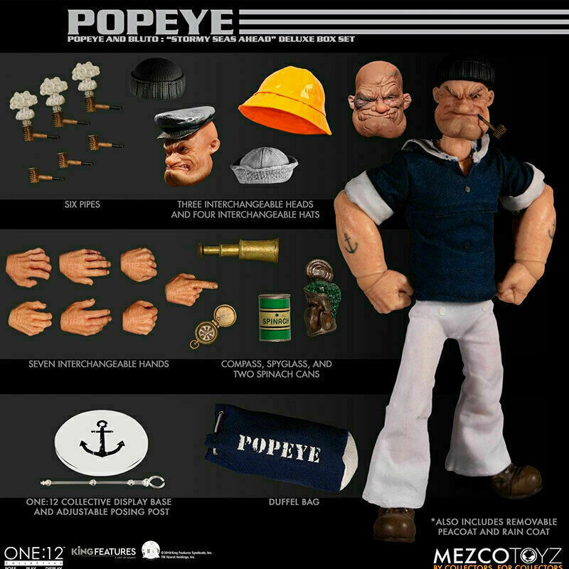 Mezco One:12 Popeye VS Bluto Deluxe Edition 1:12th Figure Toy | eBay