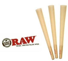 RAW Cones Classic 1 1/4Size |15 Pack| Natural Pre Rolled Rolling Paper W/TIP