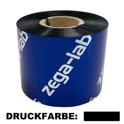 Thermotransfer Farbband 50 mm x 300 m zega blue (Wachs) aussen Zebra ZM400 ZT230