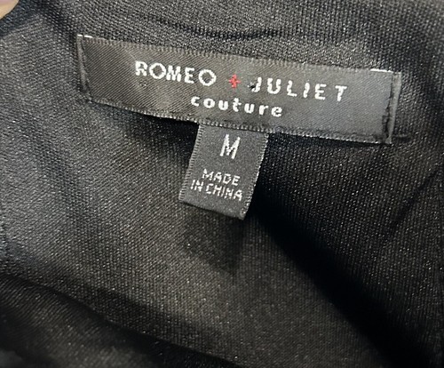 Romeo & Juliet Faux Leather Embroidered Skirt Womens Medium Black Boho Studded - Picture 8 of 9