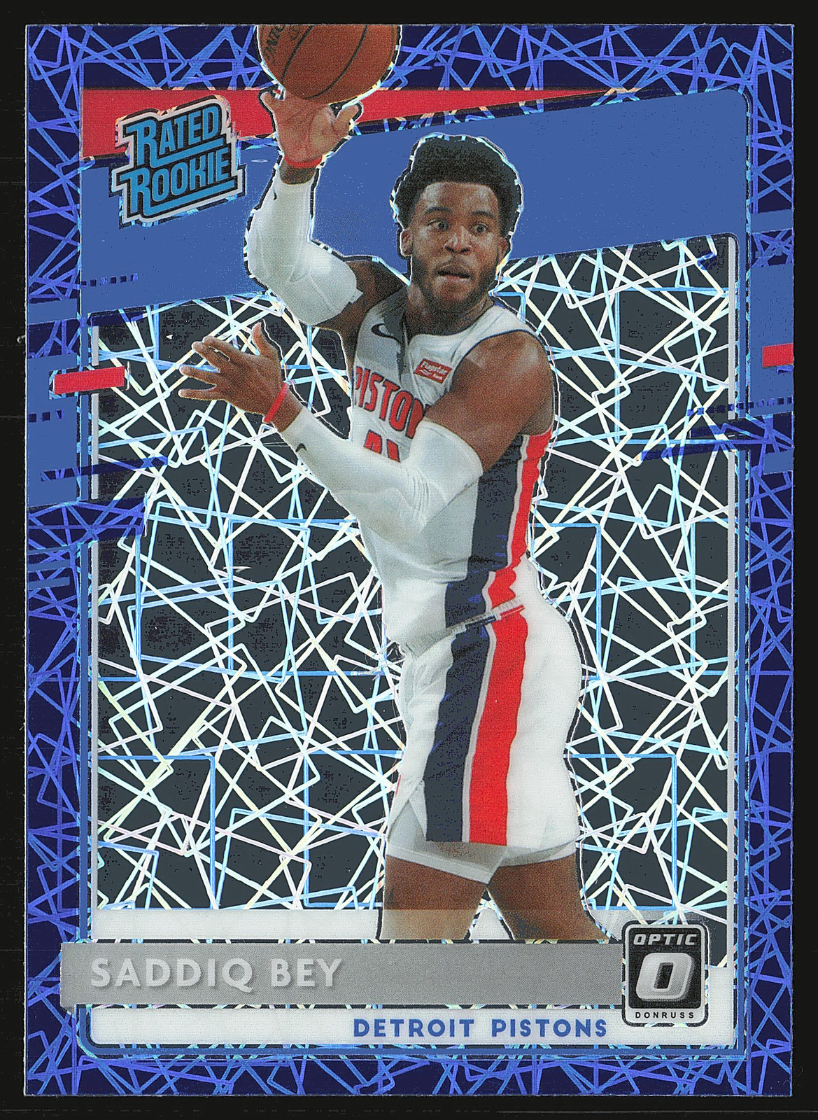 2020-21 Donruss Optic #169 Saddiq Bey Blue Velocity RC