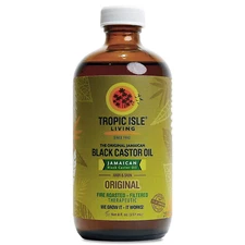 Tropic Isle Living Jamaican Black Castor Oil Glass Bottle 8 Ounce Skin Care US